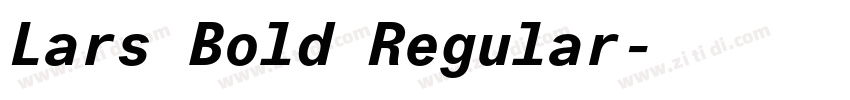 Lars Bold Regular字体转换